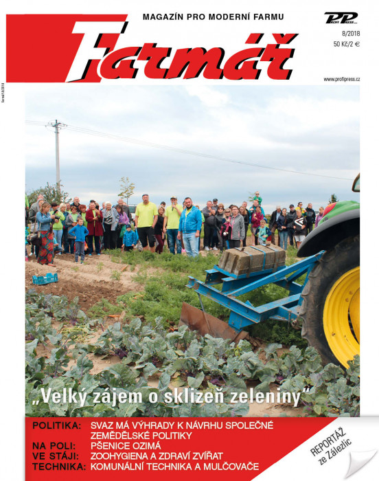 Obálka titulu Farmář - vydání č. 8/2018
