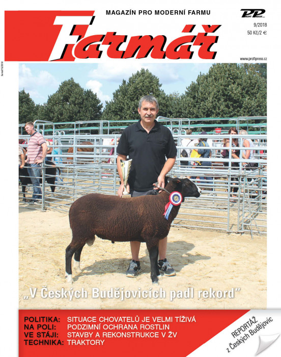Obálka titulu Farmář - vydání č. 9/2018
