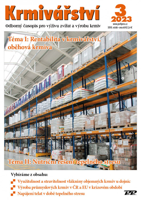 Obálka titulu Krmivářství - vydání č. 3/2023