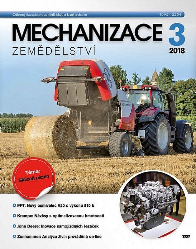 Obálka titulu Mechanizace zemědělství - vydání č. 3/2018