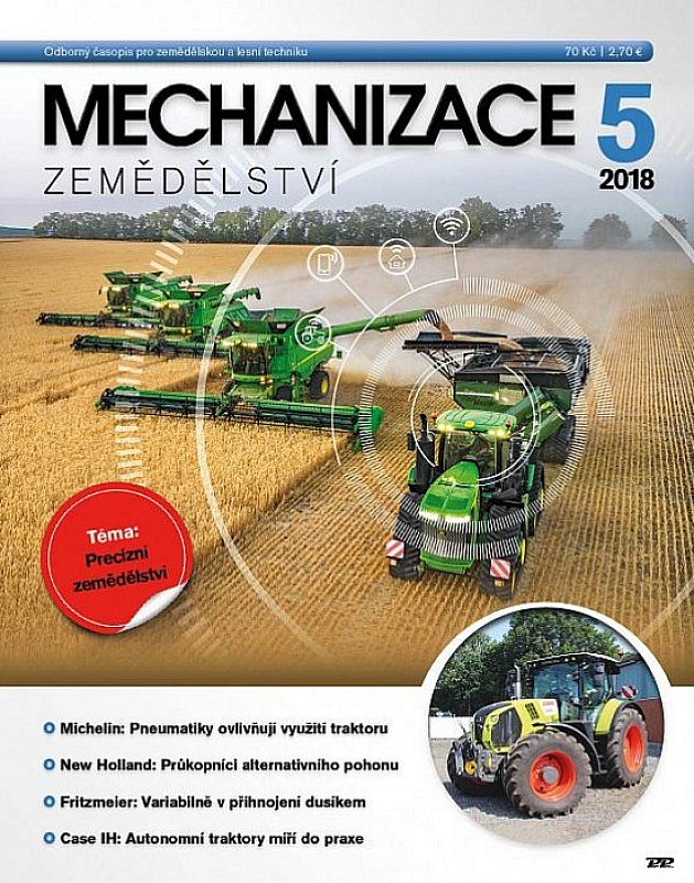 Obálka titulu Mechanizace zemědělství - vydání č. 5/2018