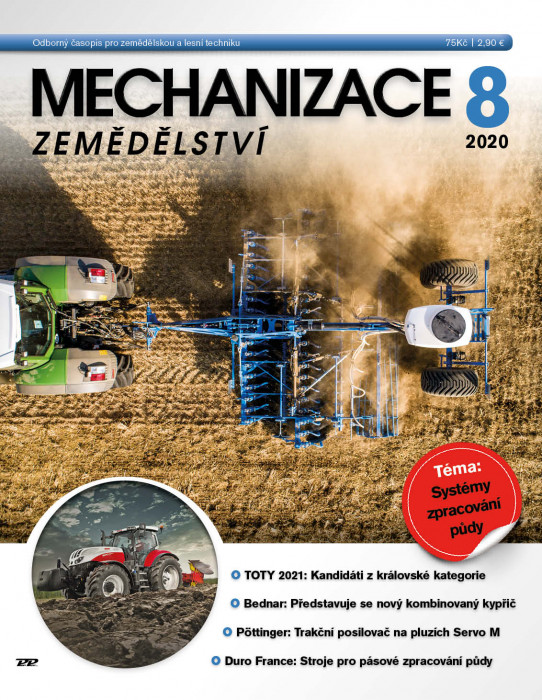 Obálka titulu Mechanizace zemědělství - vydání č. 8/2020