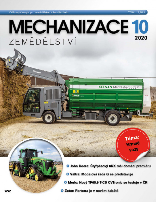 Obálka titulu Mechanizace zemědělství - vydání č. 10/2020