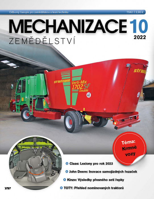 Obálka titulu Mechanizace zemědělství - vydání č. 10/2022