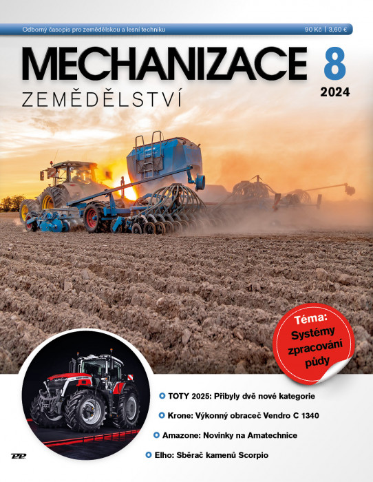 Obálka titulu Mechanizace zemědělství - vydání č. 8/2024
