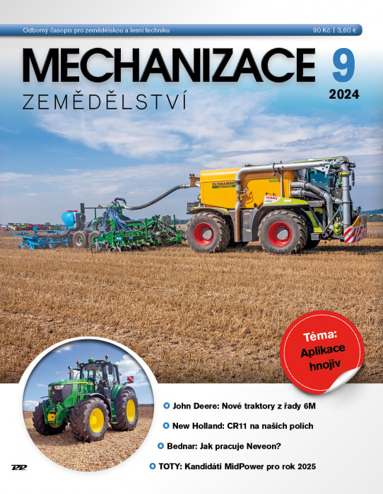 Obálka titulu Mechanizace zemědělství - vydání č. 9/2024
