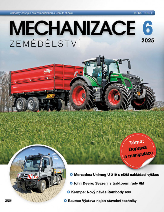Obálka titulu Mechanizace zemědělství - vydání č. 6/2025