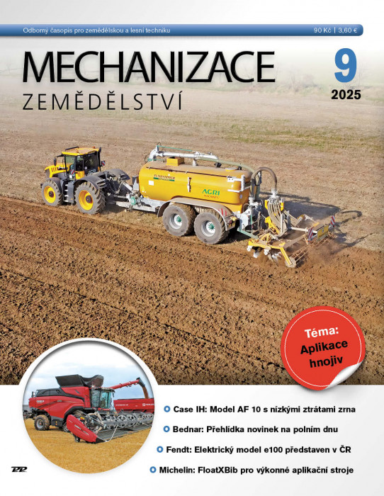 Obálka titulu Mechanizace zemědělství - vydání č. 9/2025