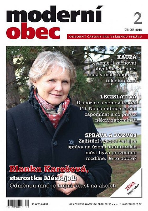 Obálka titulu Moderní obec - vydání č. 2/2018