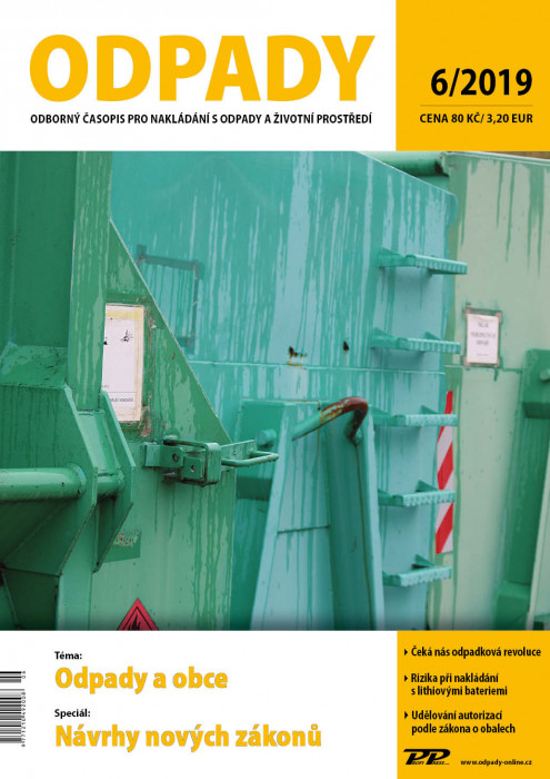 Obálka titulu Odpady - vydání č. 6/2019