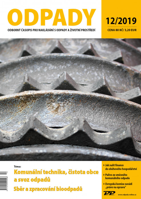 Obálka titulu Odpady - vydání č. 12/2019