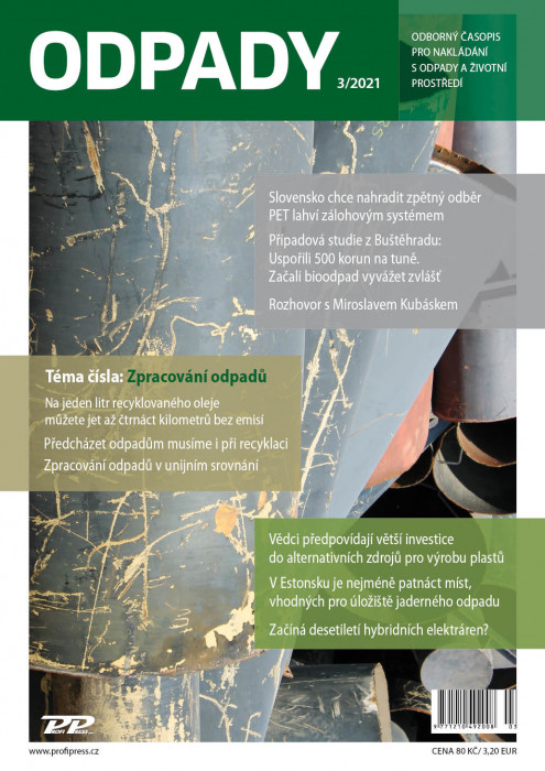 Obálka titulu Odpady - vydání č. 3/2021