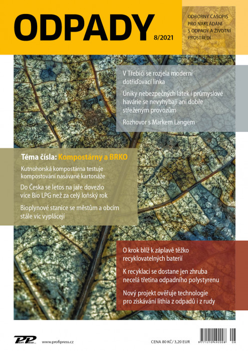 Obálka titulu Odpady - vydání č. 8/2021