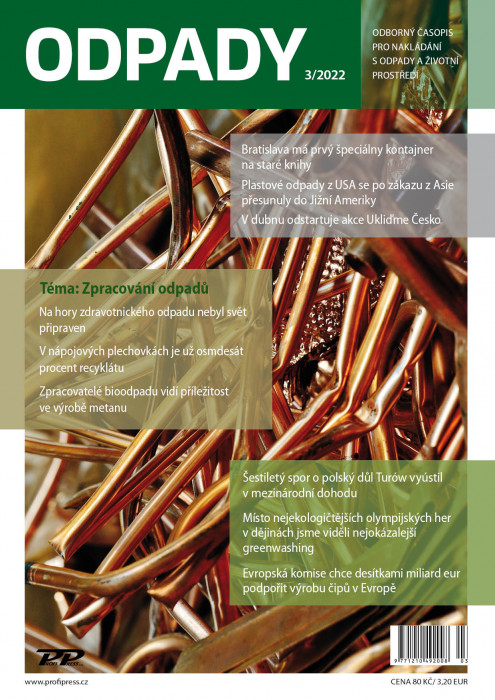 Obálka titulu Odpady - vydání č. 3/2022
