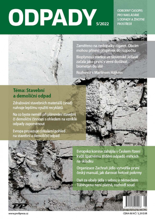 Obálka titulu Odpady - vydání č. 5/2022