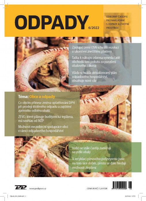 Obálka titulu Odpady - vydání č. 6/2022