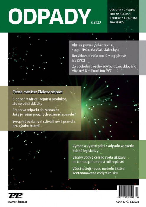 Obálka titulu Odpady - vydání č. 7/2023
