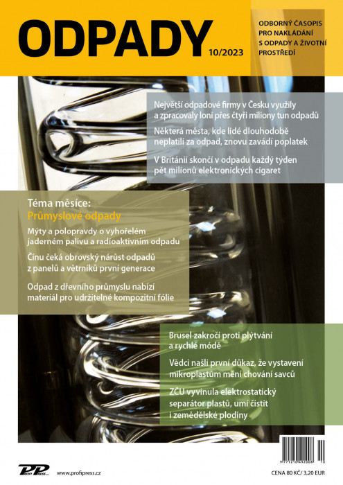 Obálka titulu Odpady - vydání č. 10/2023
