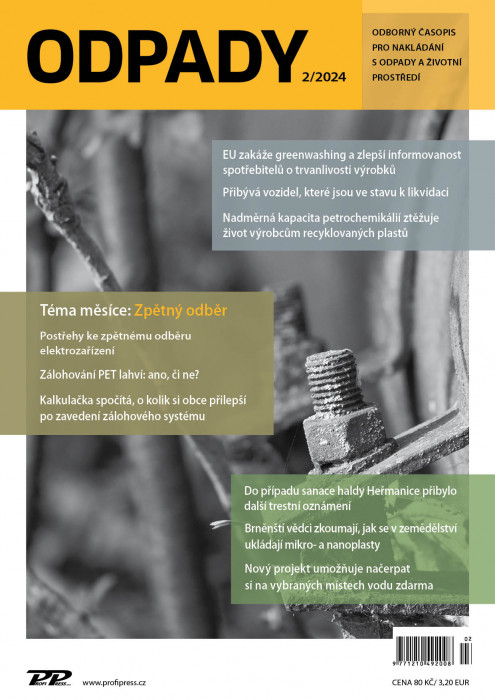 Obálka titulu Odpady - vydání č. 2/2024