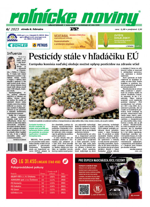 Obálka titulu Rolnické noviny - vydání č. 6/2023