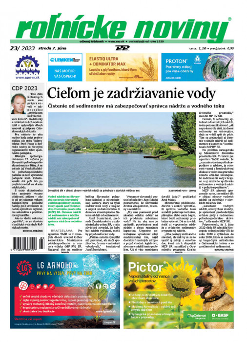 Obálka titulu Rolnické noviny - vydání č. 23/2023
