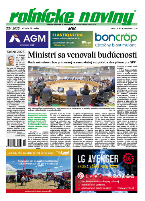 Obálka titulu Rolnické noviny - vydání č. 22/2025