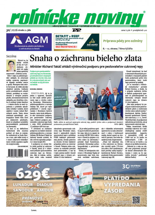 Obálka titulu Rolnické noviny