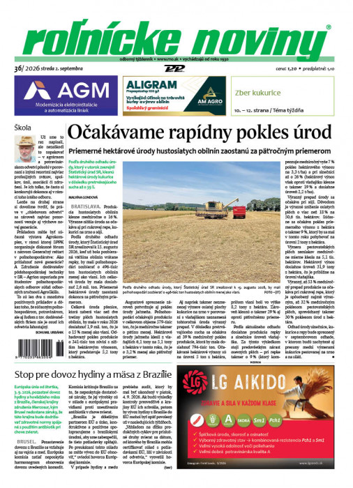 Obálka titulu Rolnické noviny