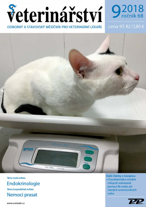 Obálka titulu Veterinářství - vydání č. 9/2018