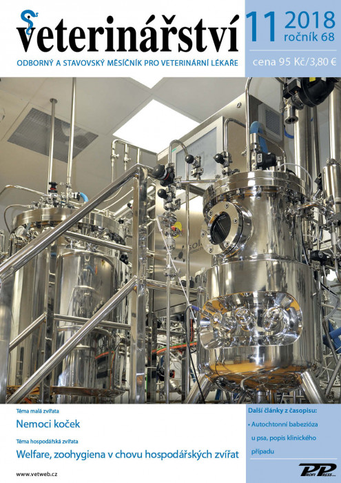 Obálka titulu Veterinářství - vydání č. 11/2018