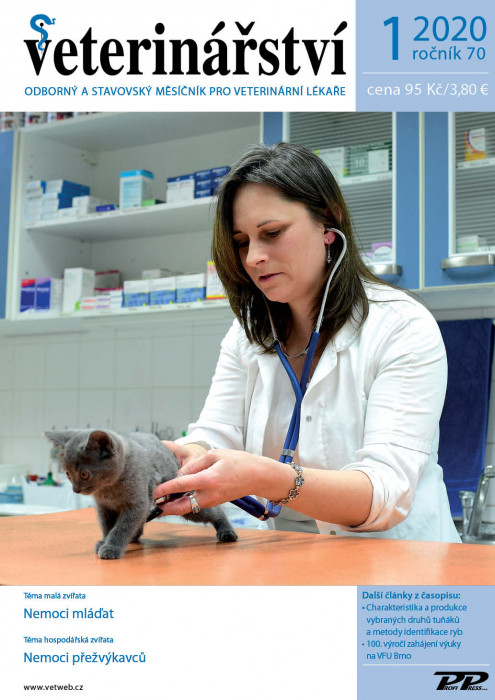 Obálka titulu Veterinářství - vydání č. 1/2020