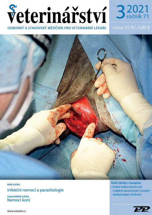 Obálka titulu Veterinářství - vydání č. 3/2021