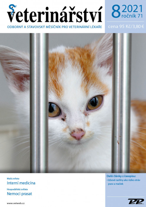 Obálka titulu Veterinářství - vydání č. 8/2021