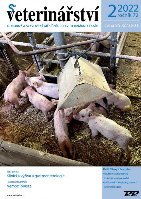 Obálka titulu Veterinářství - vydání č. 2/2022