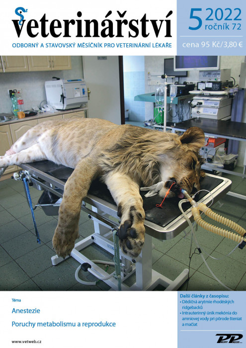 Obálka titulu Veterinářství - vydání č. 5/2022