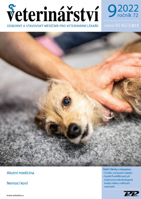 Obálka titulu Veterinářství - vydání č. 9/2022