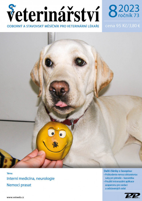 Obálka titulu Veterinářství - vydání č. 8/2023