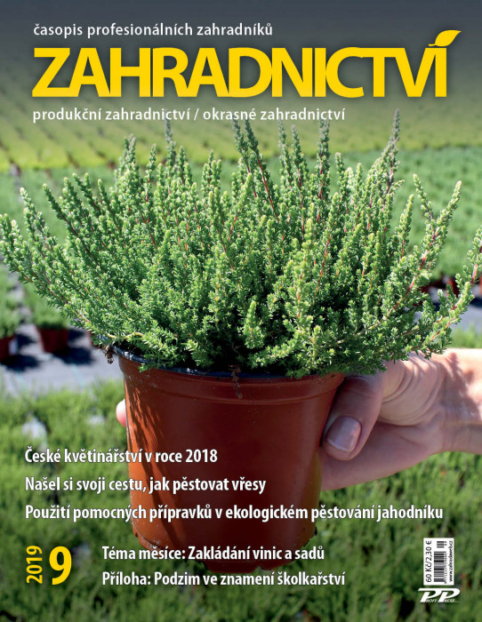 Obálka titulu Zahradnictví/Vinař - Sadař - vydání č. 9/2019