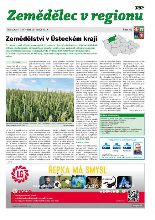 Obálka titulu Zemědělec v regionu
