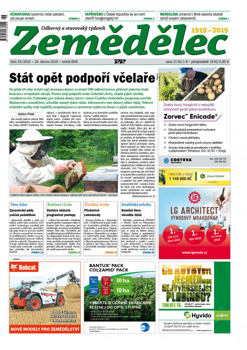 Obálka titulu Zemědělec - vydání č. 26/2019