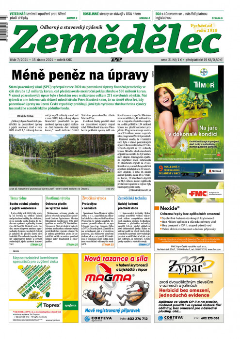 Obálka titulu Zemědělec - vydání č. 7/2021