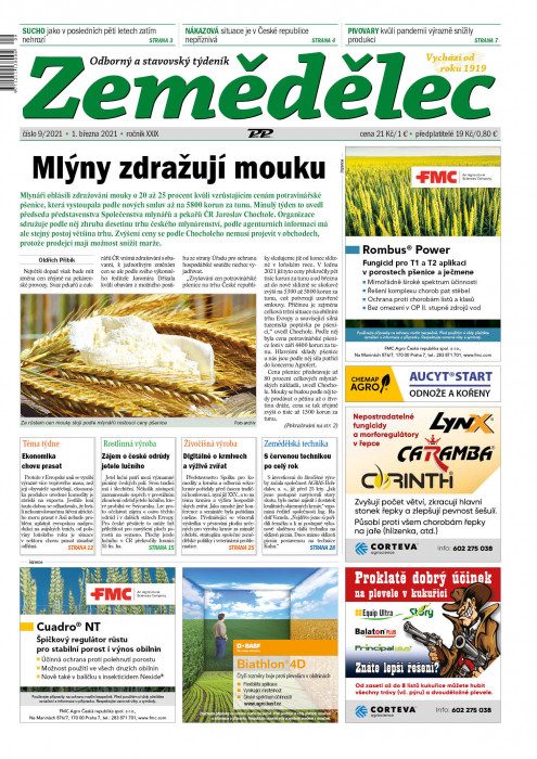 Obálka titulu Zemědělec - vydání č. 9/2021