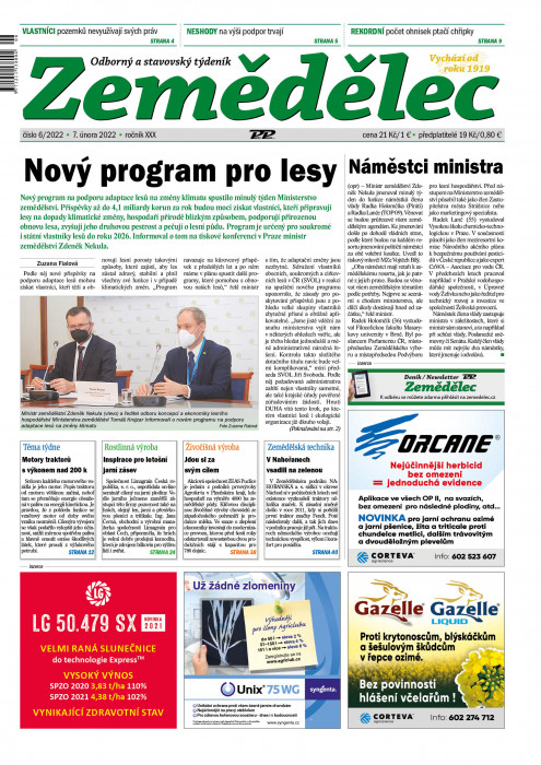 Obálka titulu Zemědělec - vydání č. 6/2022