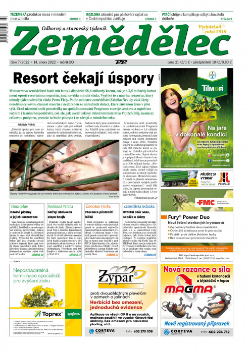 Obálka titulu Zemědělec - vydání č. 7/2022