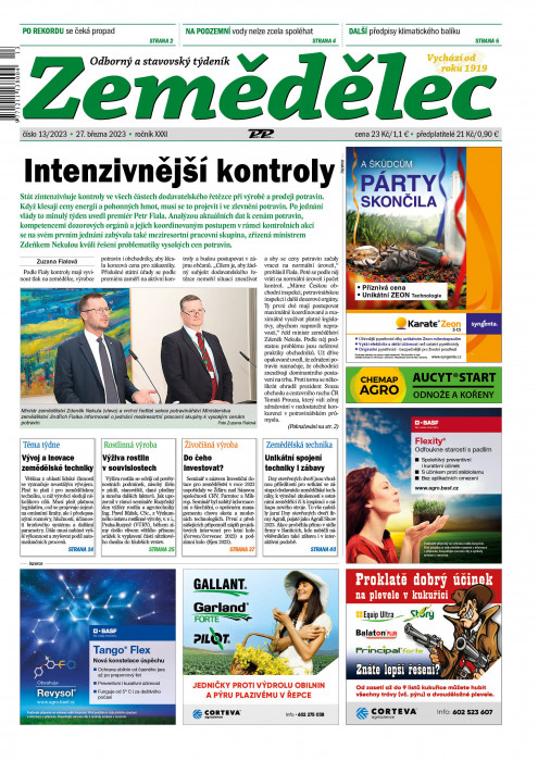 Obálka titulu Zemědělec - vydání č. 13/2023