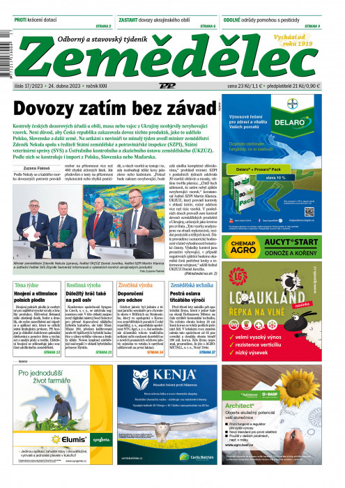 Obálka titulu Zemědělec - vydání č. 17/2023