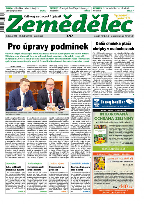Obálka titulu Zemědělec - vydání č. 3/2024