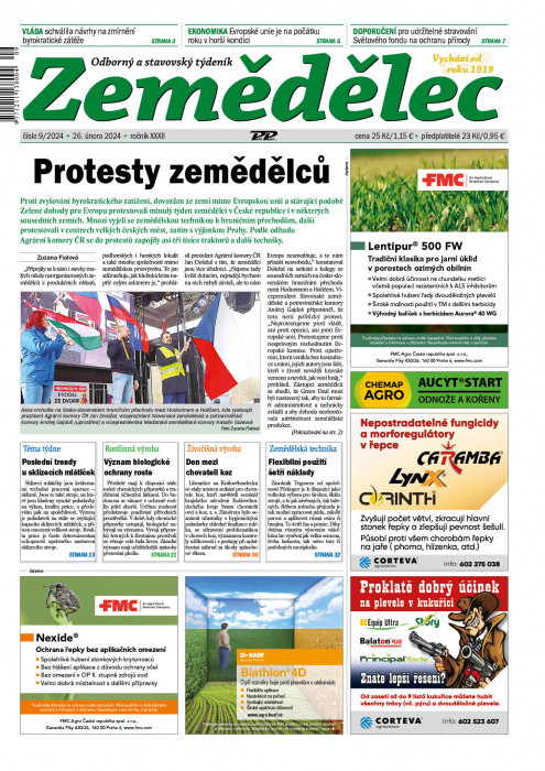 Obálka titulu Zemědělec - vydání č. 9/2024