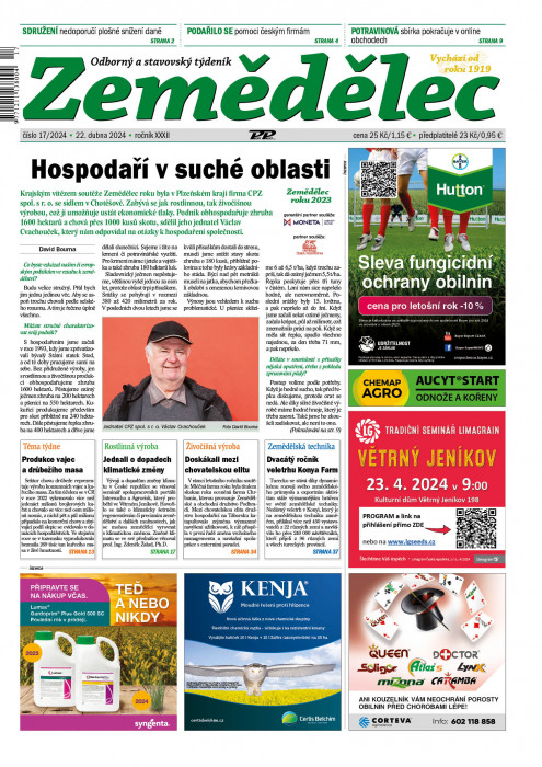 Obálka titulu Zemědělec - vydání č. 17/2024
