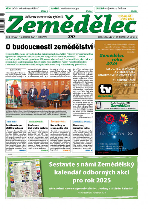 Obálka titulu Zemědělec - vydání č. 49/2024
